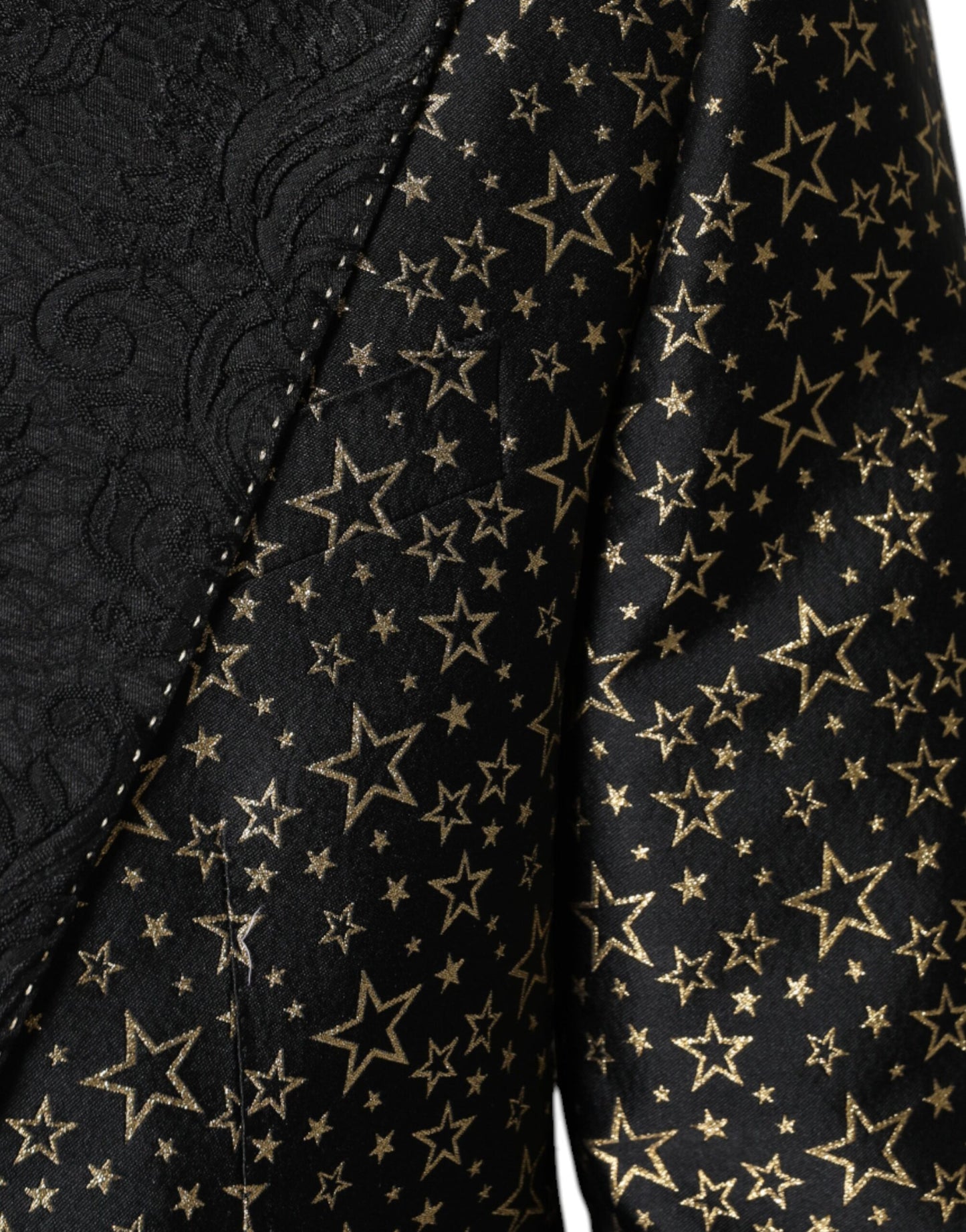 Dolce &amp; Gabbana Black Stars Jacquard SICILIA 2 Piece Suit