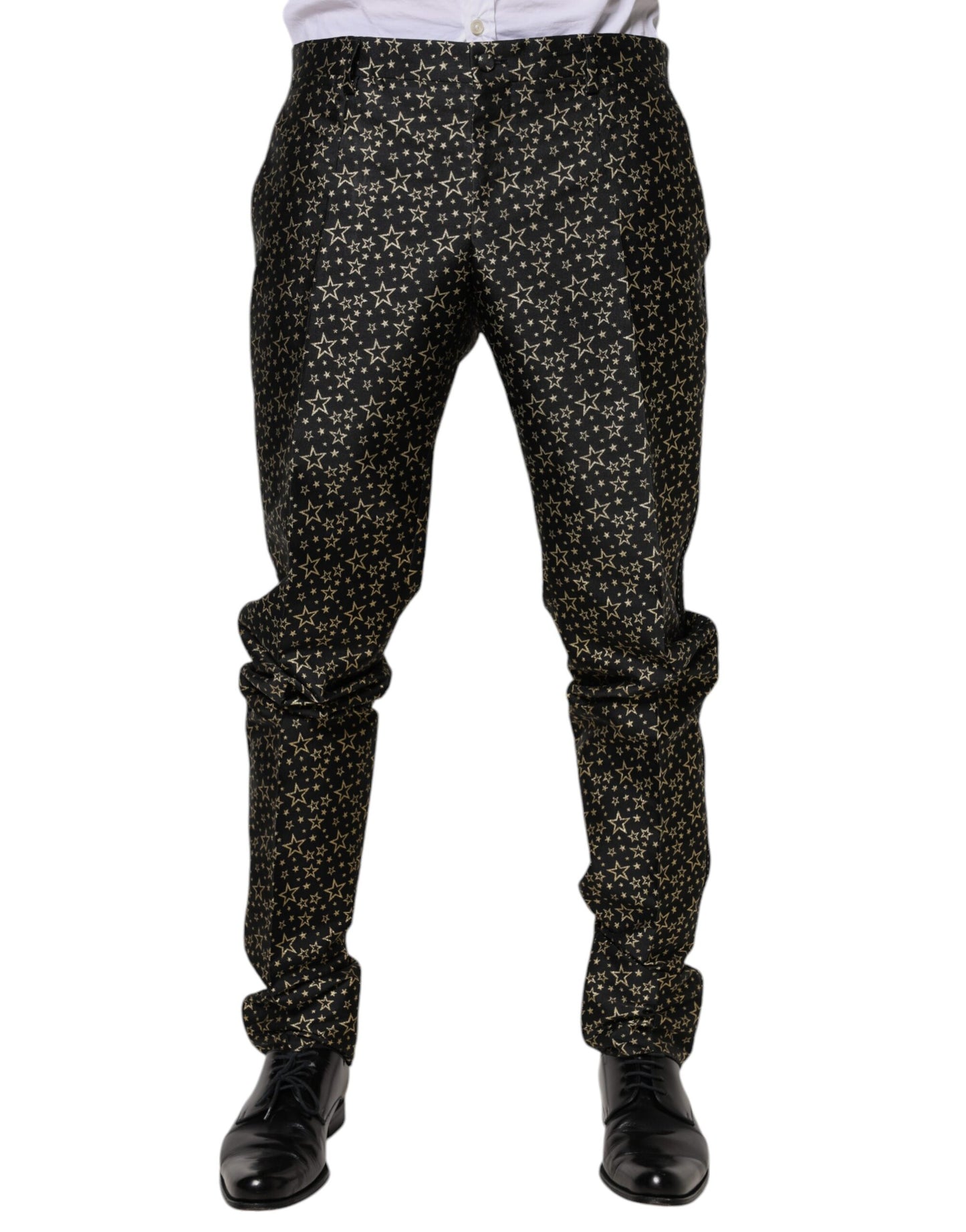 Dolce &amp; Gabbana Black Stars Jacquard SICILIA 2 Piece Suit