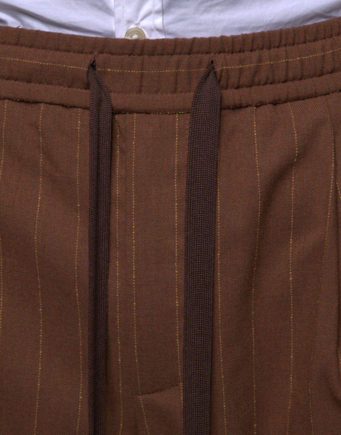 Dolce &amp; Gabbana Brown Stripes Skinny Men Dress Pants