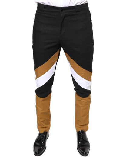 Dolce &amp; Gabbana Multicolor Stripe Skinny Cotton Pants