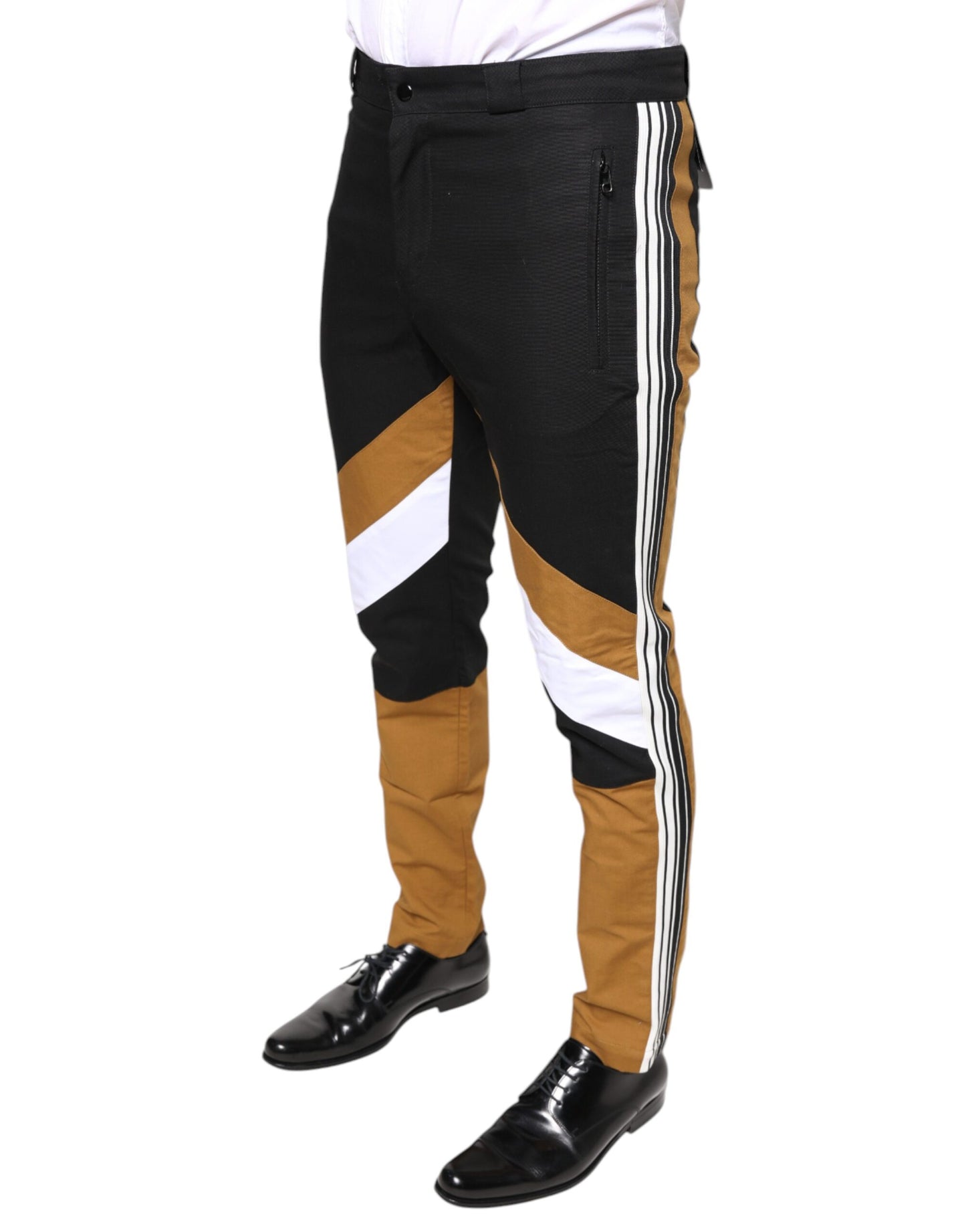 Dolce &amp; Gabbana Multicolor Stripe Skinny Cotton Pants