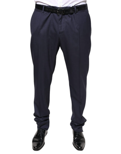 Dolce &amp; Gabbana Blue Wool Skinny Formal Dress Pants