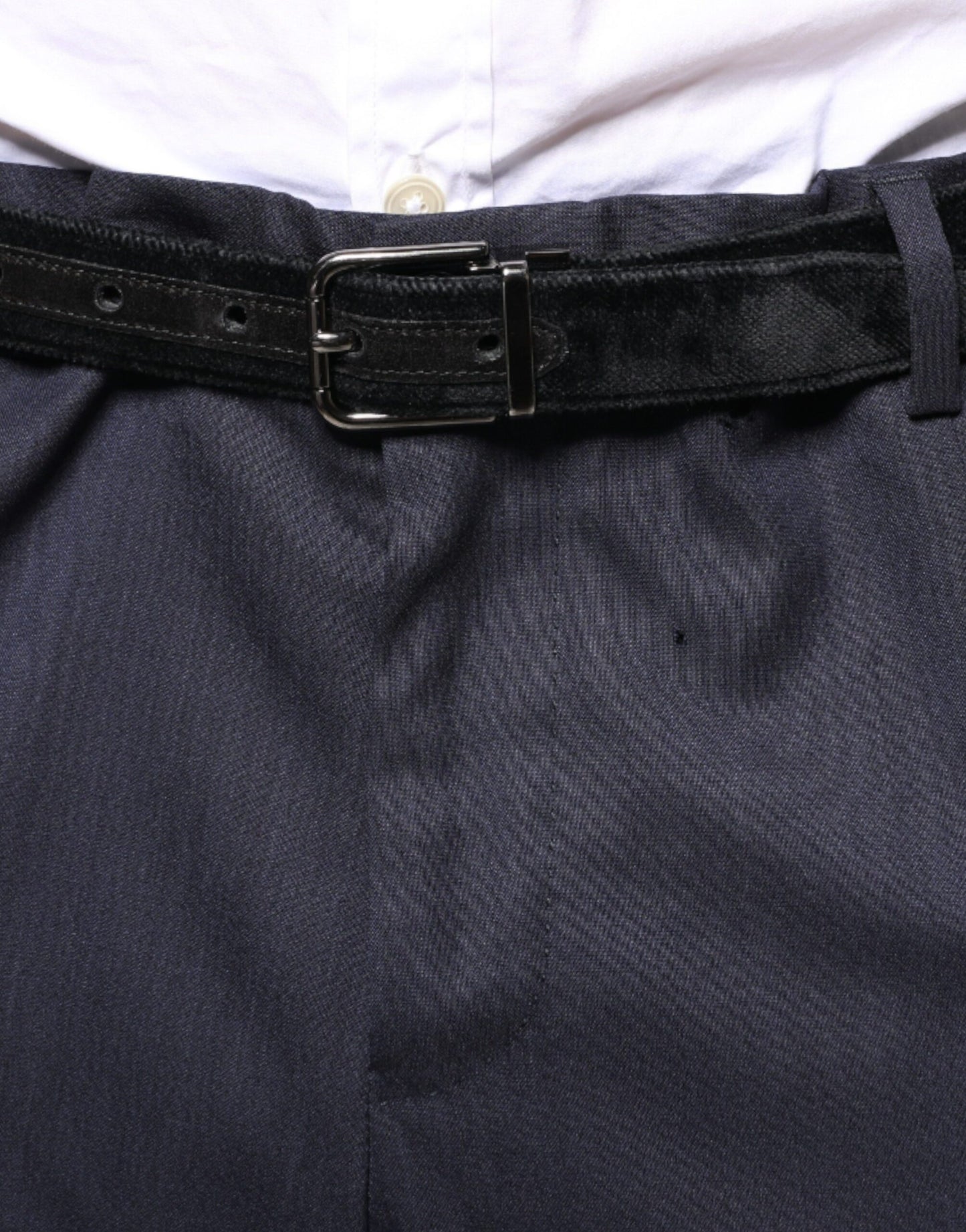 Dolce &amp; Gabbana Blue Wool Skinny Formal Dress Pants