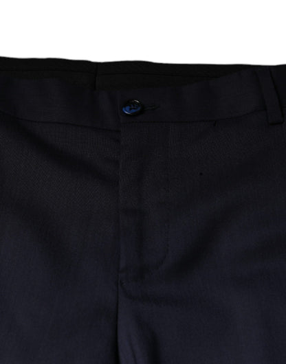 Dolce &amp; Gabbana Blue Wool Skinny Formal Dress Pants