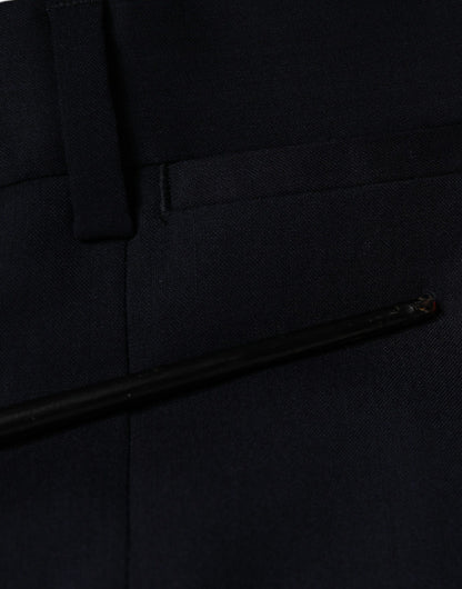 Dolce &amp; Gabbana Blue Wool Skinny Formal Dress Pants