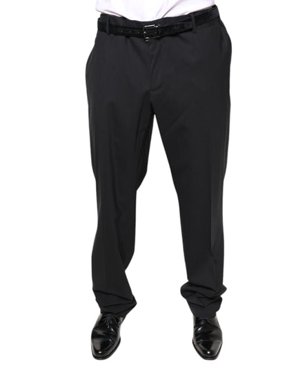 Dolce &amp; Gabbana Black Wool Men Formal Dress Pants