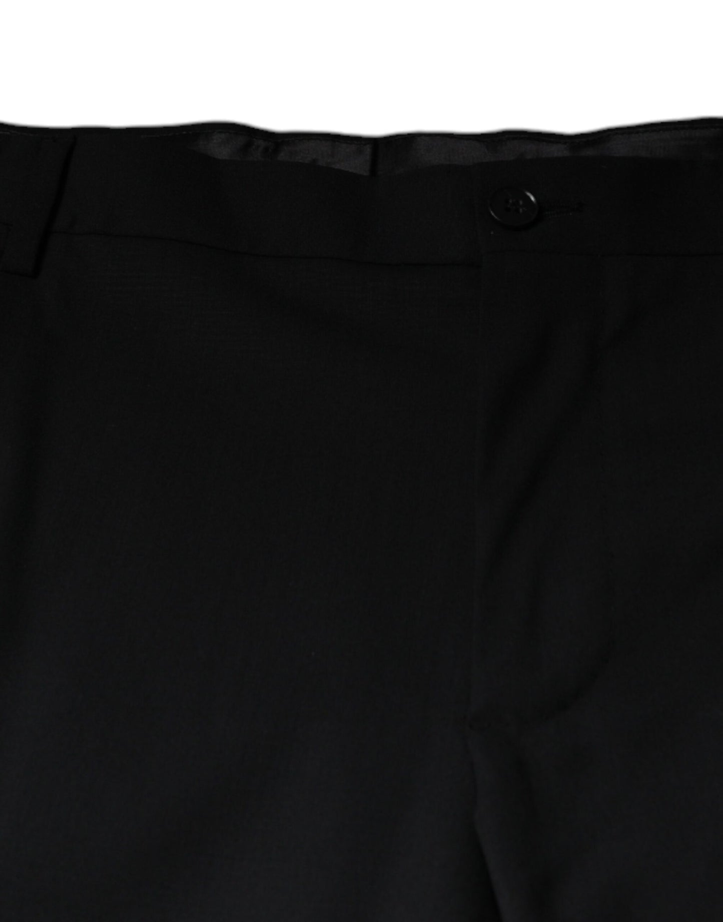 Dolce &amp; Gabbana Black Wool Men Formal Dress Pants