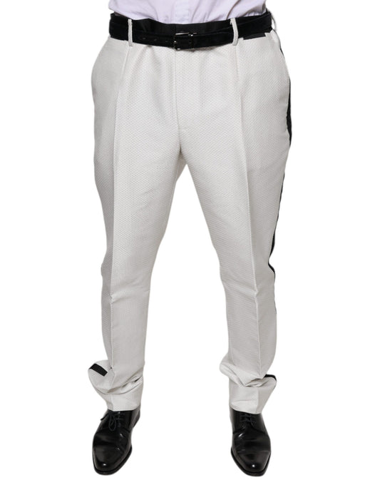 Dolce &amp; Gabbana White Polyester Formal Dress Pants