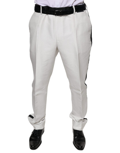 Dolce &amp; Gabbana White Polyester Formal Dress Pants