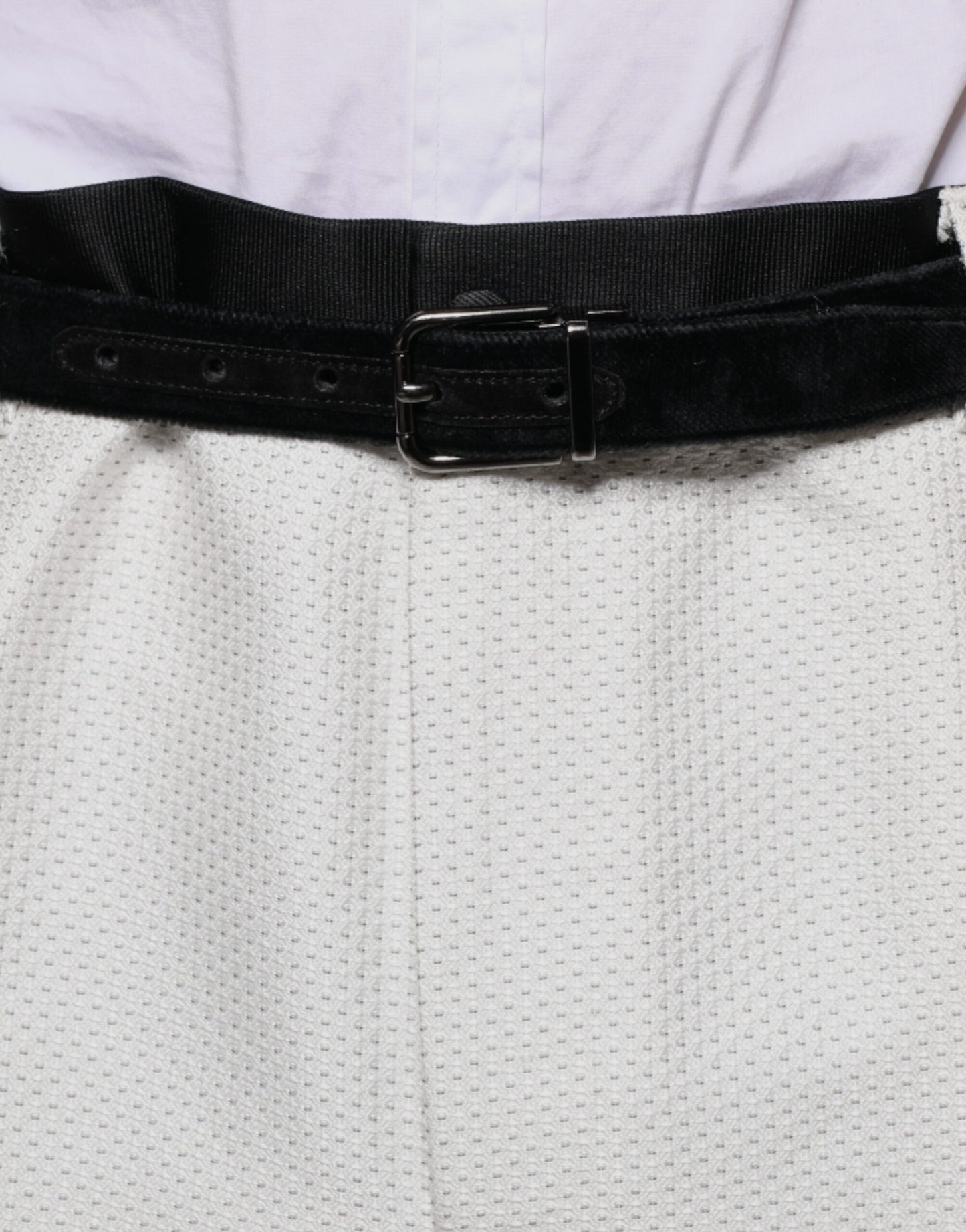 Dolce &amp; Gabbana White Polyester Formal Dress Pants