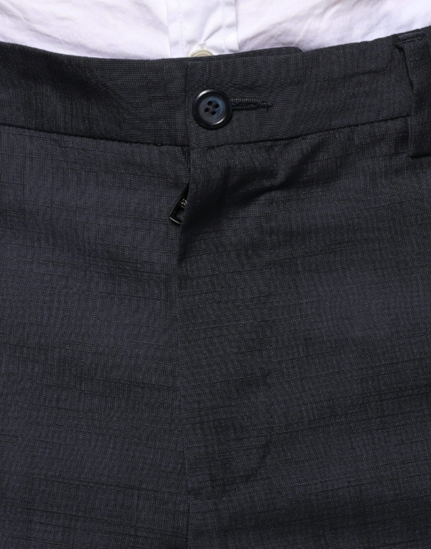 Dolce &amp; Gabbana Black Cotton Wool Formal Dress Pants
