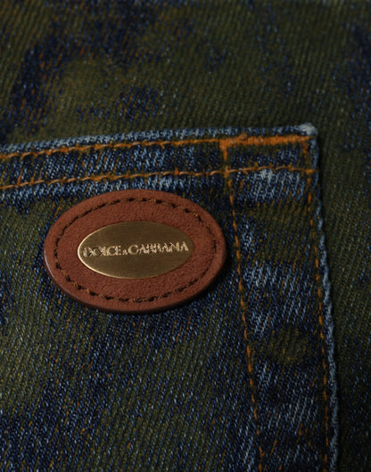 Dolce &amp; Gabbana Blue Cotton Dye Slim Fit Men Denim Jeans