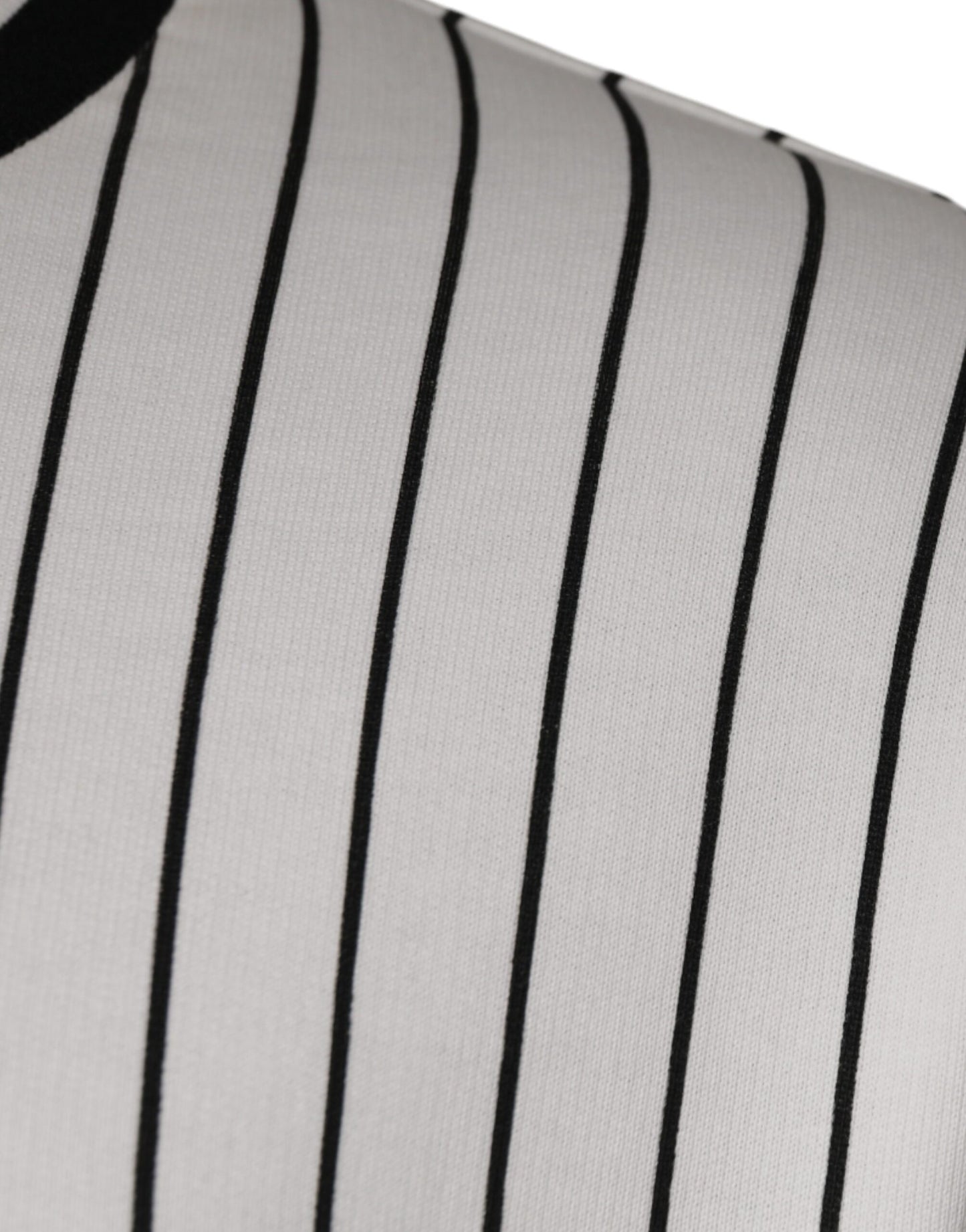 Dolce &amp; Gabbana Black White Stripes Logo Sweatshirt Sweater