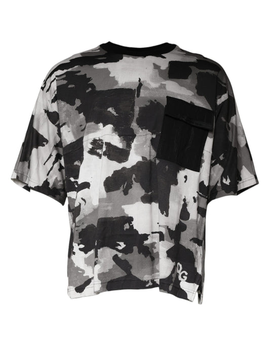 Dolce &amp; Gabbana Multicolor Camouflage Cotton Crewneck T-shirt