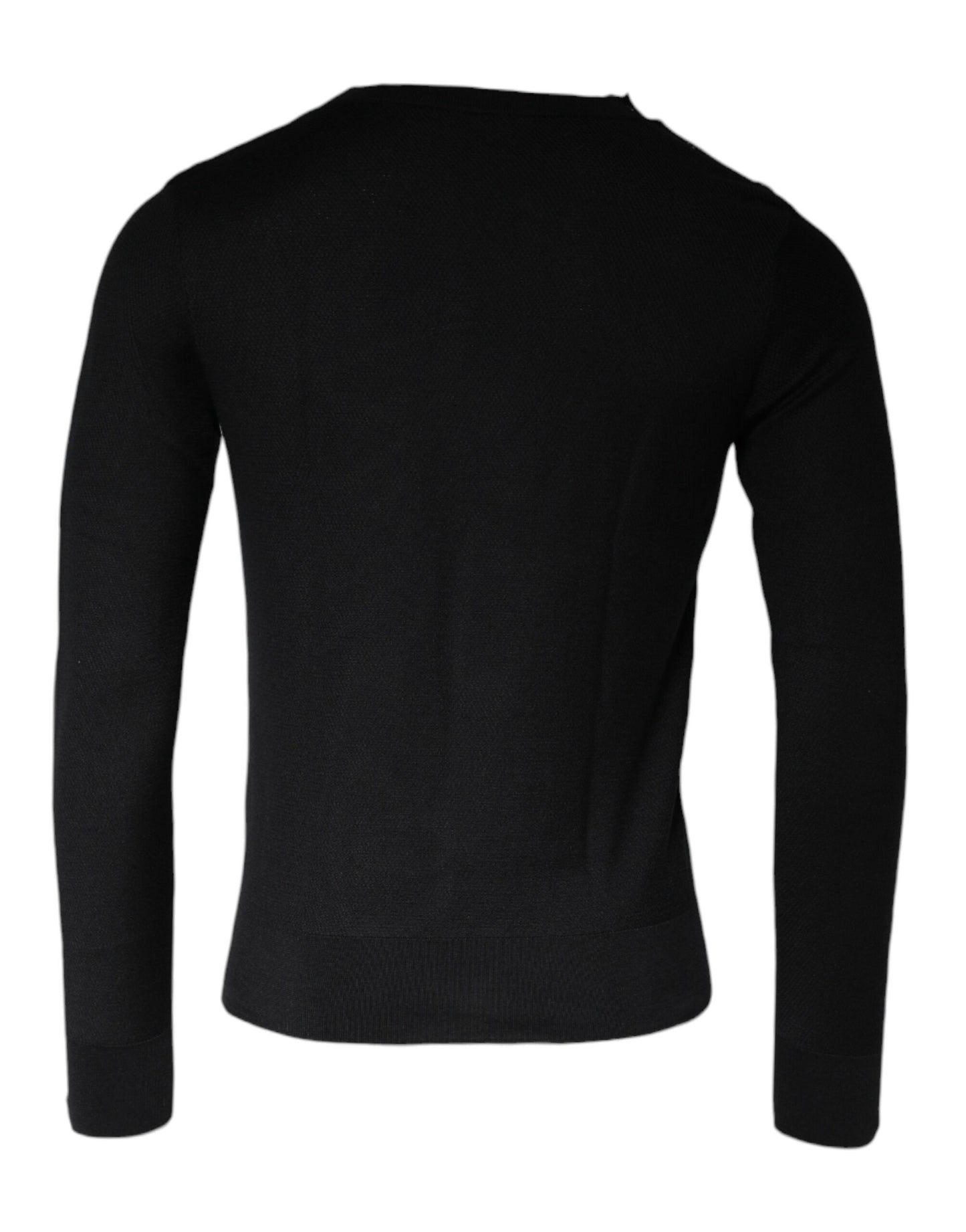 Dolce &amp; Gabbana Black Long Sleeve Crew Neck Pullover Sweater