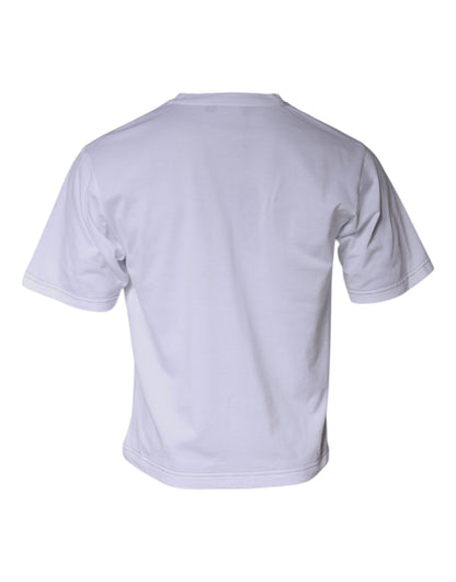 Dolce &amp; Gabbana White DG Logo Cotton Shorts Sleeves T-shirt