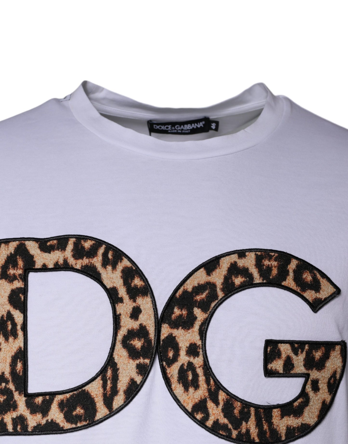 Dolce &amp; Gabbana White DG Logo Cotton Shorts Sleeves T-shirt