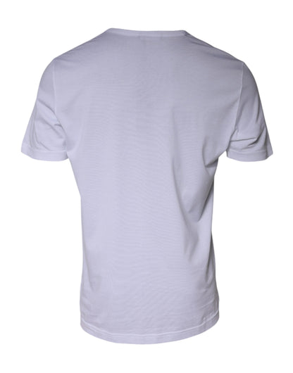 Dolce &amp; Gabbana – Weißes Paradiso-T-Shirt aus Baumwolle mit kurzen Ärmeln