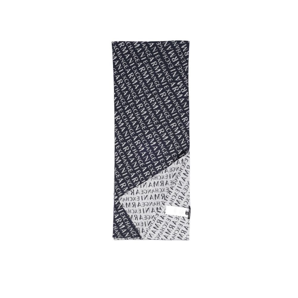 Armani Exchange – Blauer Polyamid-Schal
