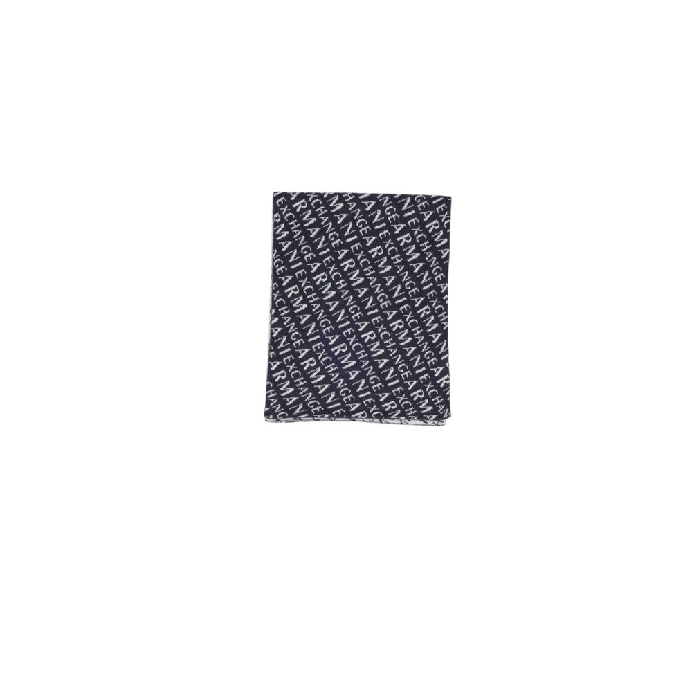 Armani Exchange – Blauer Polyamid-Schal