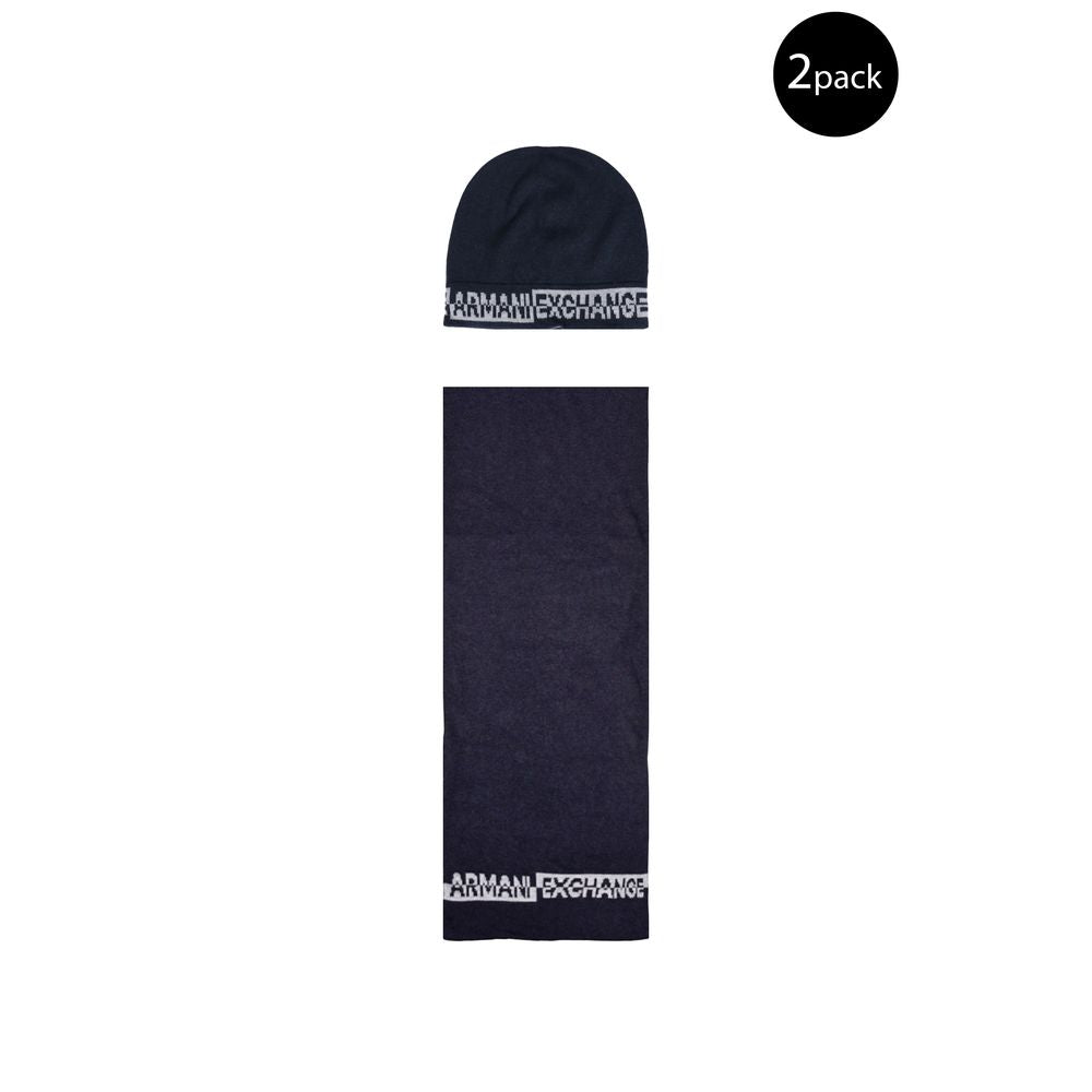 Armani Exchange – Blauer Polyamid-Schal