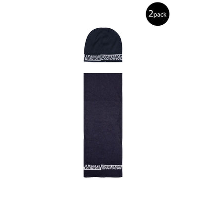 Armani Exchange – Blauer Polyamid-Schal