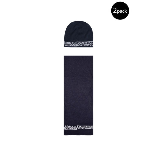 Armani Exchange – Blauer Polyamid-Schal