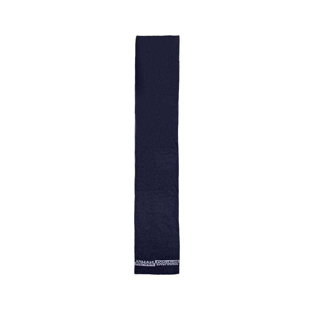 Armani Exchange – Blauer Polyamid-Schal