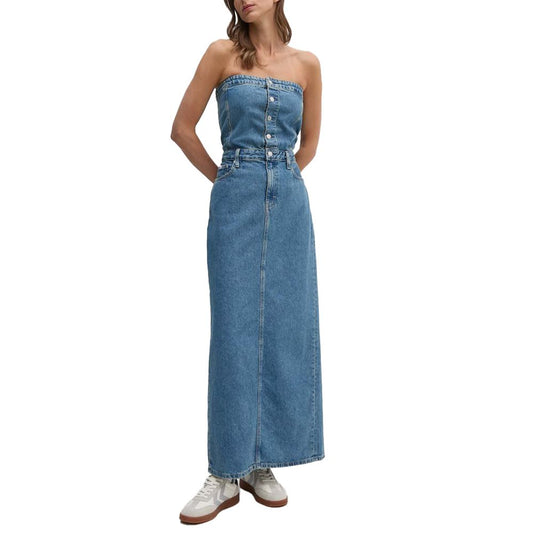 Calvin Klein Jeans – Blaue Baumwoll-Lang