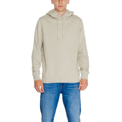 Calvin Klein Jeans Beige Recycled Cotton Hoody