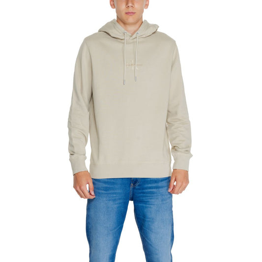 Calvin Klein Jeans Beige Recycled Cotton Hoody