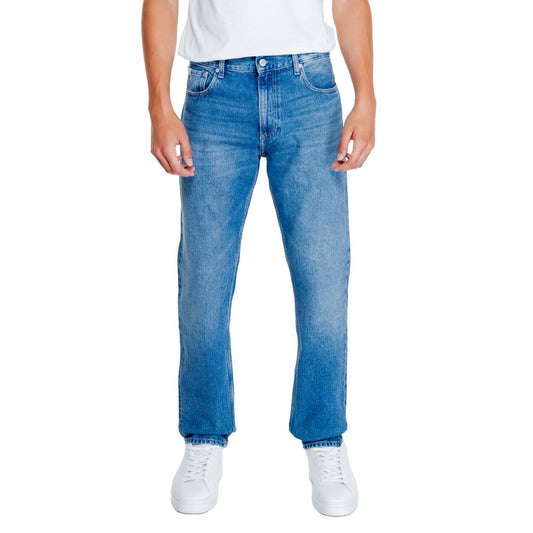 Calvin Klein Jeans Light Blue Cotton Relaxed Fit Jean