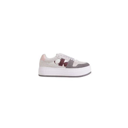 Calvin Klein Jeans – Graue Ledersneaker