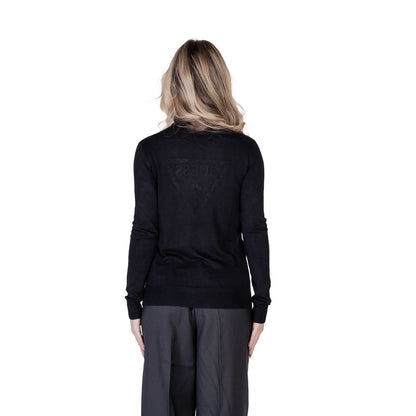 Guess – Rollkragenpullover aus schwarzer Viskose