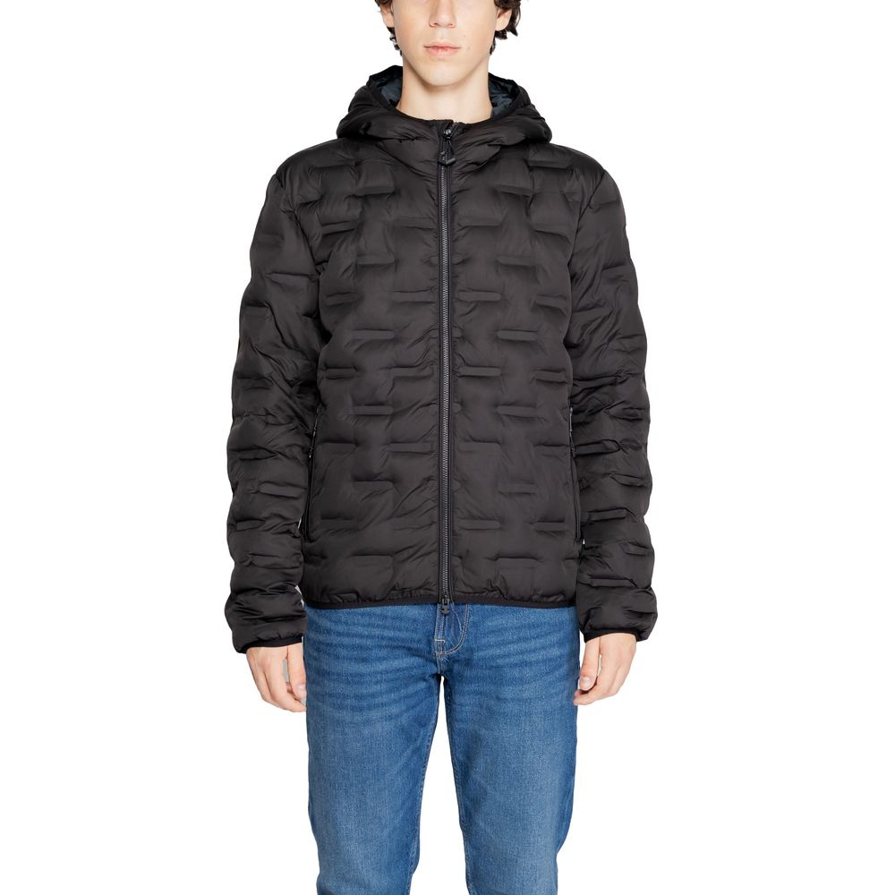 Replay Black Polyester Jackets &amp; Coat