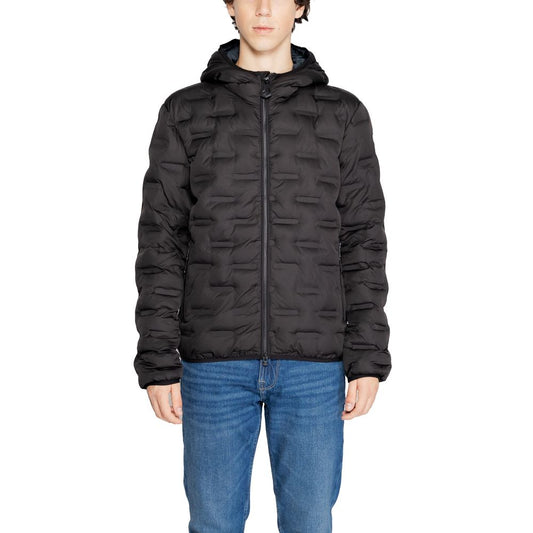 Replay Black Polyester Jackets &amp; Coat