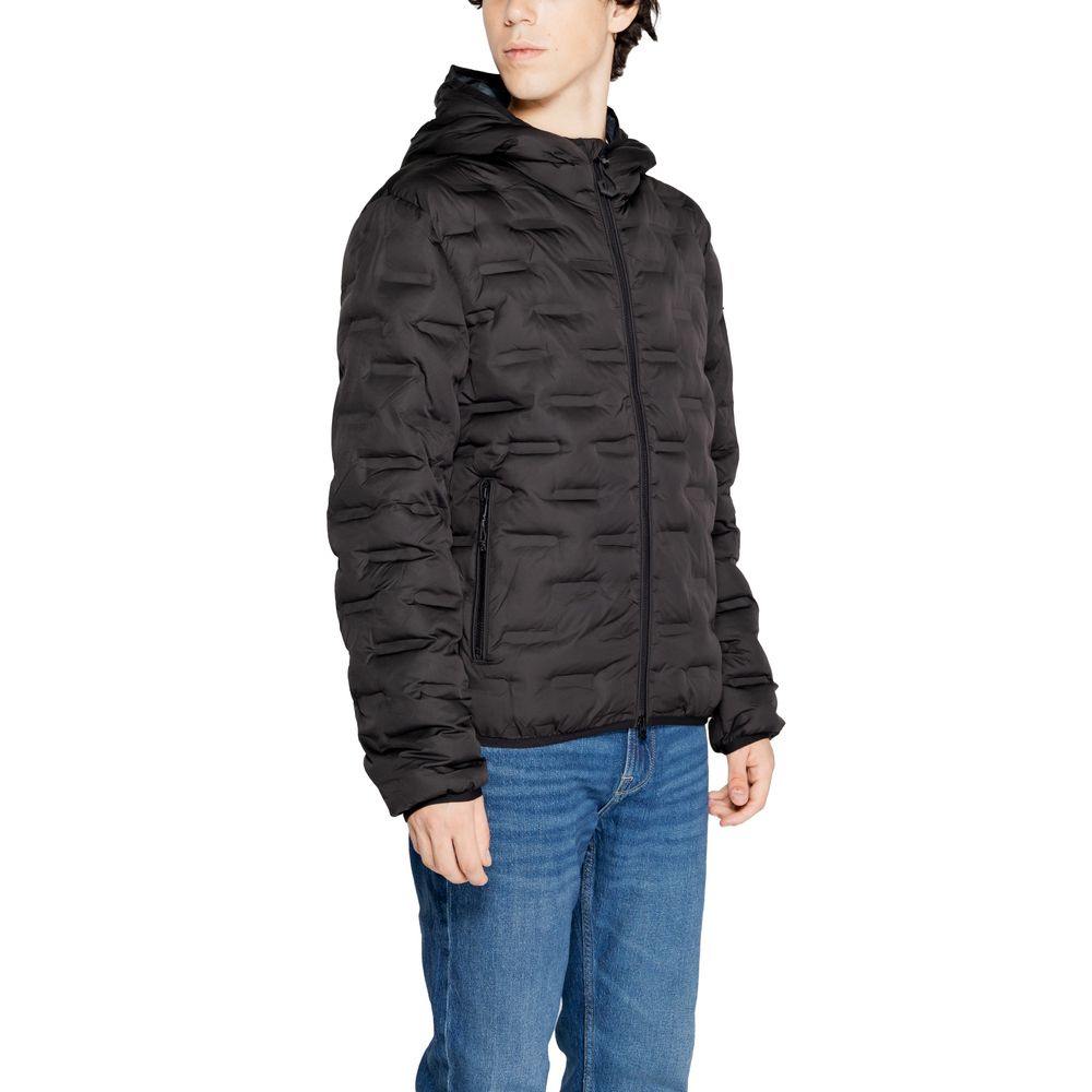 Replay Black Polyester Jackets &amp; Coat