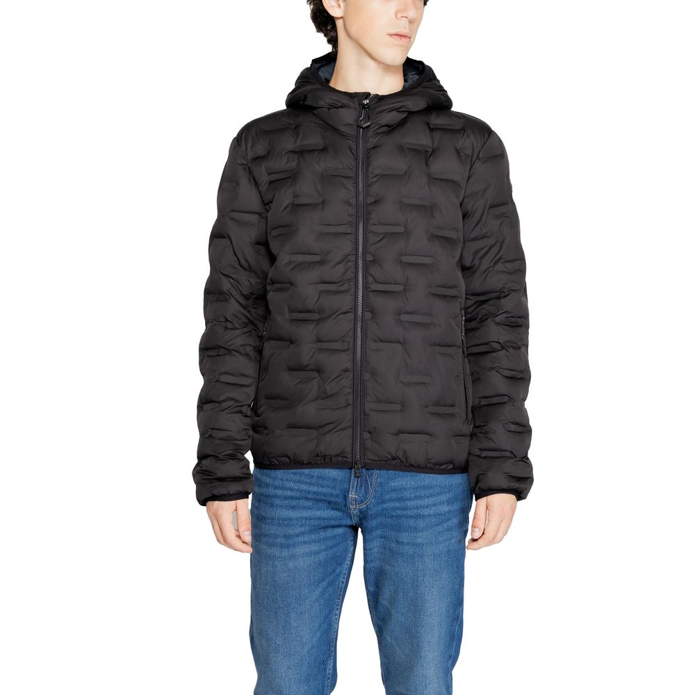 Replay Black Polyester Jackets &amp; Coat