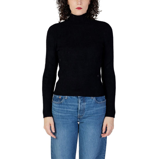 Guess – Schwarzer Rollkragenpullover aus Polyamid