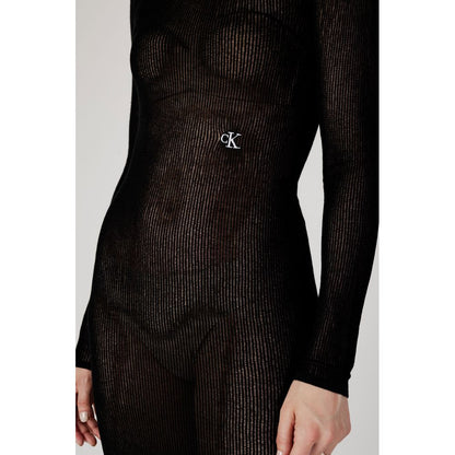 Calvin Klein Jeans – Schwarze Marabou-Lang
