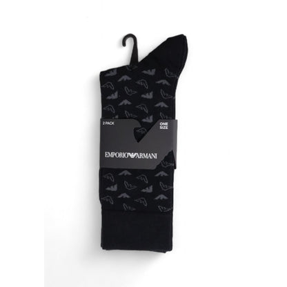Emporio Armani Underwear – Schwarze Baumwollsocke