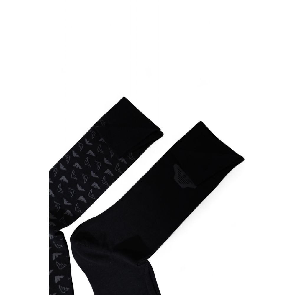 Emporio Armani Underwear – Schwarze Baumwollsocke