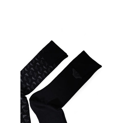 Emporio Armani Underwear – Schwarze Baumwollsocke