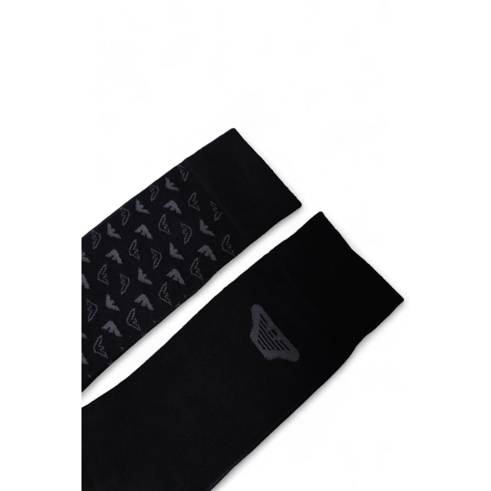 Emporio Armani Underwear – Schwarze Baumwollsocke
