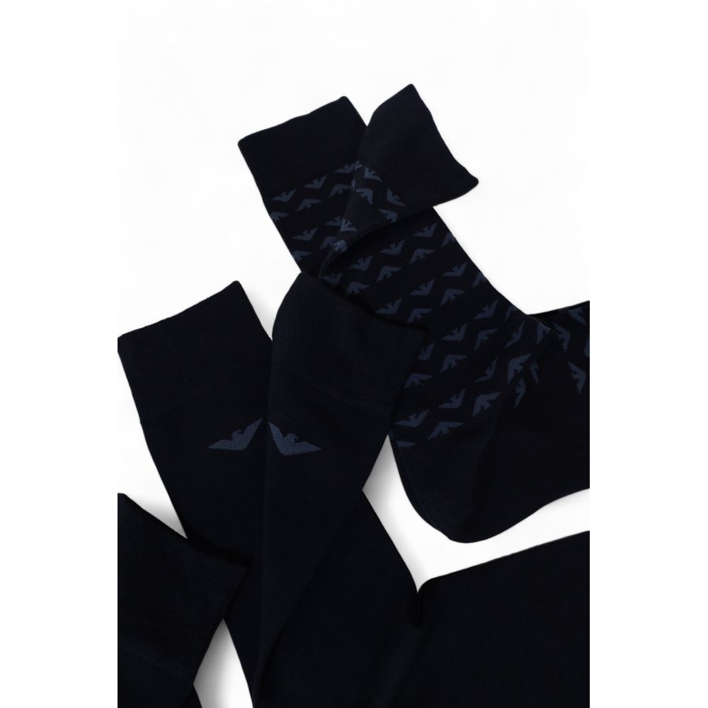 Emporio Armani Underwear – Blaue Baumwollsocke