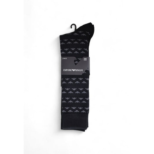 Emporio Armani Underwear – Schwarze Baumwollsocke