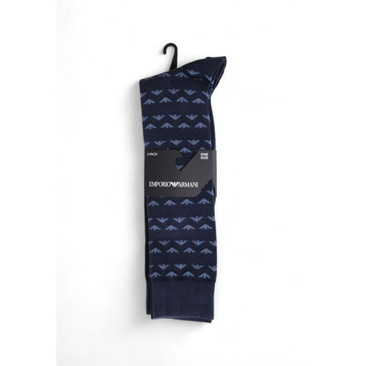 Emporio Armani Underwear – Blaue Baumwollsocke
