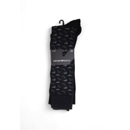 Emporio Armani Underwear – Schwarze Baumwollsocke