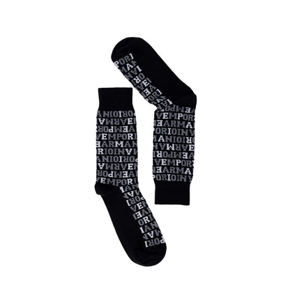 Emporio Armani Underwear – Schwarze Baumwollsocke