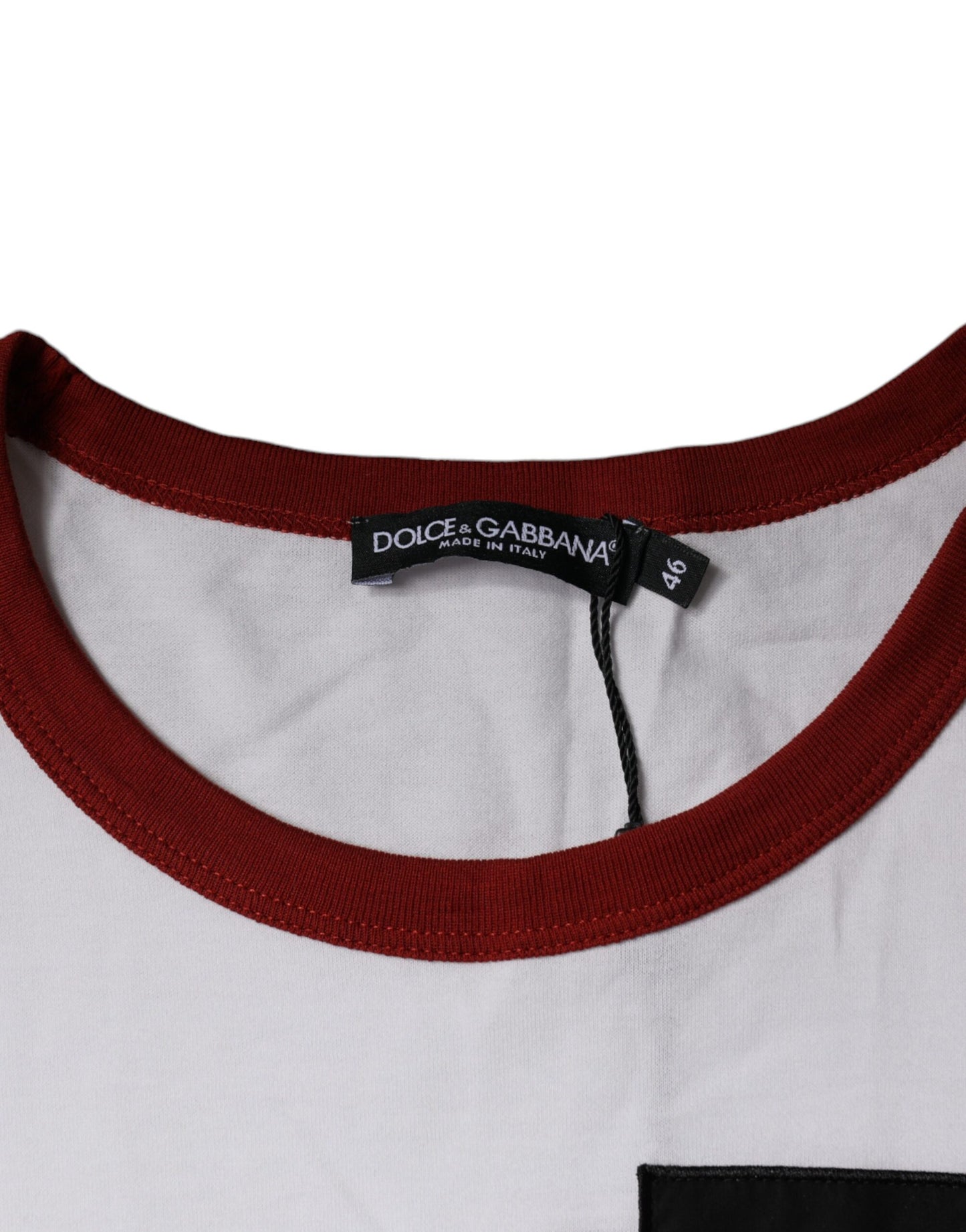 Dolce &amp; Gabbana White Graphic Print Cotton Crew Neck T-shirt